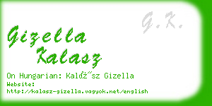 gizella kalasz business card